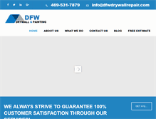 Tablet Screenshot of dfwdrywallrepair.com